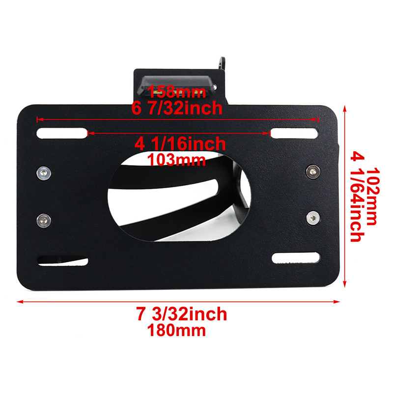 Potrivit pentru YAMAHA XV 535 Virago XV 1100 Virago Eliminator de aripi lateral Suport plăcuță de înmatriculare cu montare laterală Suport lateral pentru plăcuță de înmatriculare