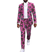 Vestimentație de petrecere africană, personalizată, ocazional, costume cu pantaloni pentru bărbați, blazere, pantaloni cu plasture, îmbrăcăminte de nuntă pentru bărbați, la modă Ankara