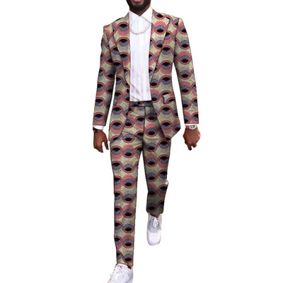 Vestimentație de petrecere africană, personalizată, ocazional, costume cu pantaloni pentru bărbați, blazere, pantaloni cu plasture, îmbrăcăminte de nuntă pentru bărbați, la modă Ankara