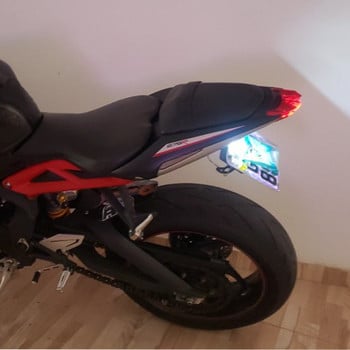 Подходящ за Triumph Street Triple 675 Daytona 675 R Държач за регистрационен номер Задна опашка Подреден калник Елиминатор Регистрационна табела