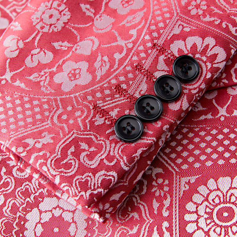 Costume de nuntă pentru bărbați de lux, negru, cu rever, roșie, 2 bucăți, costum de mire personalizat, rochie, smoking, slim fit, jacuză, jachetă, pantaloni, set