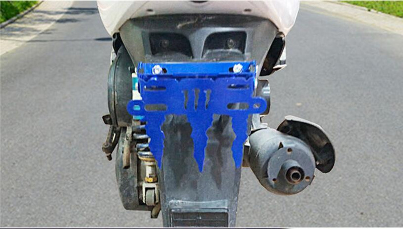 Suport pentru plăcuță de înmatriculare pentru motociclete Model universal de zmeu Plăcuță de înmatriculare cu gheare fantomă din aliaj de aluminiu