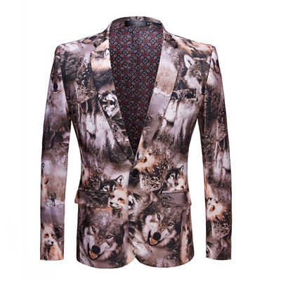 Costum de bambus cu imprimeu albastru cer pentru bărbați, haină în stil chinezesc, smoking la modă, slim fit, rochie de nuntă, jachetă casual de afaceri