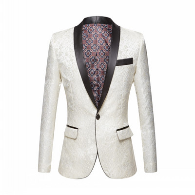 Nou Roz Albastru Regal Burgundy Floral jacquard Smoking cu rever cu șal Costume pentru bărbați Nunta Mire Bal Slim Fit Tuxedo Party Cina