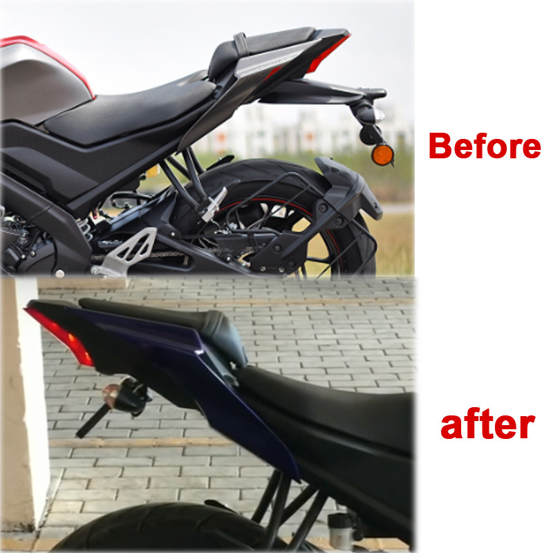 Se potrivește pentru Yamaha YZF R15 R150 2008-2022 Kit de eliminare a aripilor pentru coadă spate Suport pentru plăcuță de înmatriculare Suport motocicleta din aluminiu