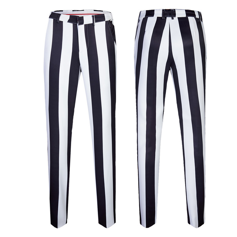 Costum de toamnă Costum de vară Mariage Homme Negru Alb Gri Stripe Set Set Smoking Uomo Trajes De Hombre Smoking Masculino