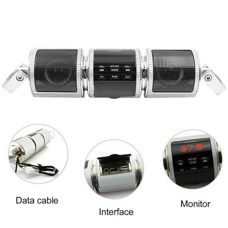 Impermeabil Motocicletă MP3 Bluetooth FM Radio Difuzor stereo Audio Music Player Accesorii pentru motociclete