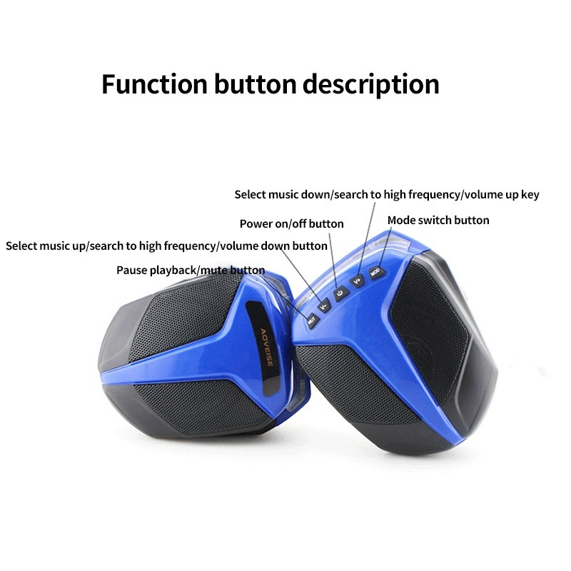 AOVEISE Difuzor Bluetooth Audio Motocicletă Sistem audio Bass rezistent cu MP3 USB TF pentru Motocicletă ATV UTV RV