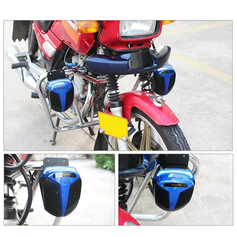 AOVEISE Difuzor Bluetooth Audio Motocicletă Sistem audio Bass rezistent cu MP3 USB TF pentru Motocicletă ATV UTV RV