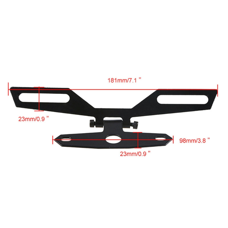 Suport pentru plăcuță de înmatriculare pentru motociclete Lampă din spate Fixă pliabilă pentru cadru plăcuță de înmatriculare Q9QD