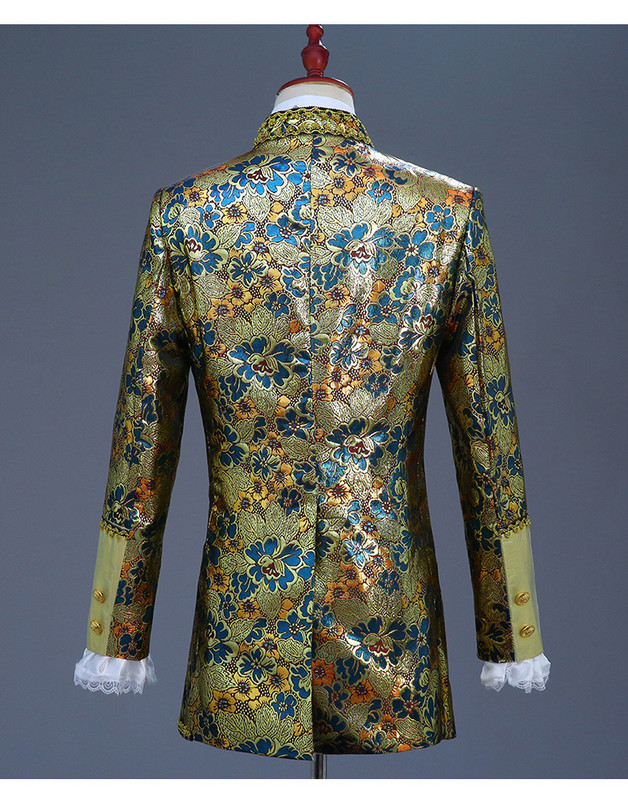 Costume de lux broderie costume bărbați costume de nuntă pentru petrecere costum de rochie smoking pentru bărbați costum de cântăreț pentru scenă