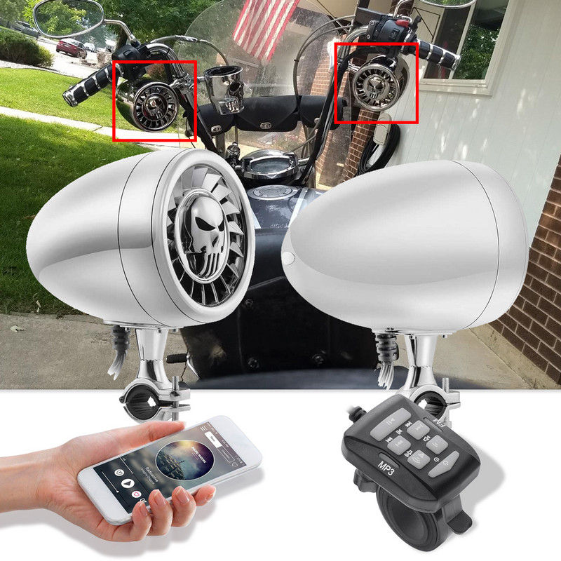 Difuzor Bluetooth de înaltă performanță, 5 inchi, impermeabil pentru ATV/UTV/motocicletă, sistem audio pentru barcă cu bas greu AUX MP3