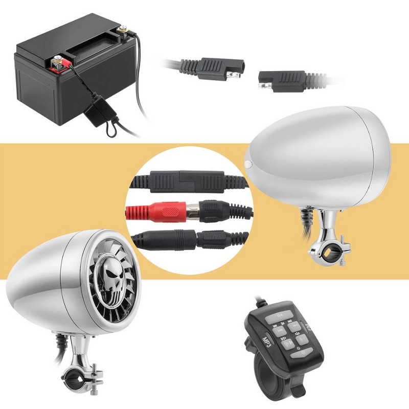 Difuzor Bluetooth de înaltă performanță, 5 inchi, impermeabil pentru ATV/UTV/motocicletă, sistem audio pentru barcă cu bas greu AUX MP3