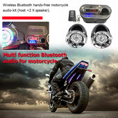 Difuzor stereo pentru motociclete compatibil cu Bluetooth Sistem HY-007 Radio TF Mâini libere Încărcător USB pentru motocicleta personală în aer liber