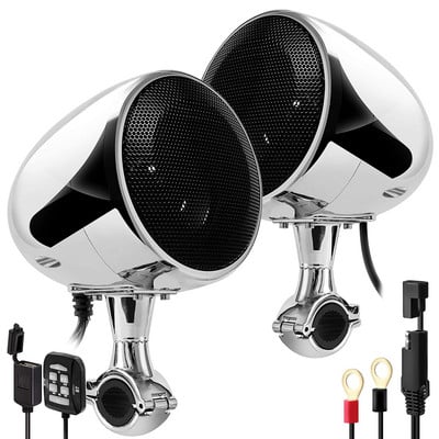 300W Amplifer 4 инча водоустойчив мотоциклет стерео Bluetooth радио високоговорители ATV UTV аудио система с USB AUX MP3