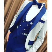 3 piese smoking de nuntă pentru mire Slim Fit costume formale pentru bărbați pentru afaceri personalizate șal rever blazer masculin (sacou + pantaloni + vestă)