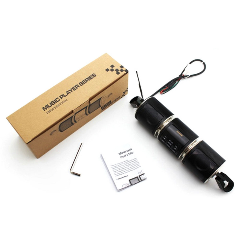 Difuzor stereo pentru motociclete BT impermeabil Sistem audio MP3 Radio AUX USB Difuzor motociclete Electronice pentru motociclete