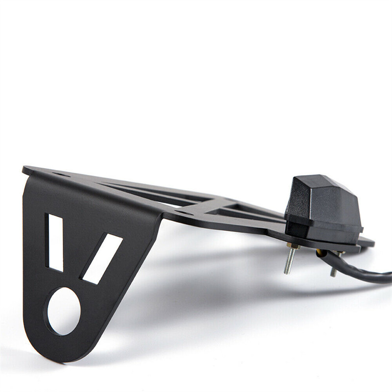 Motociklo galinio valstybinio numerio laikiklio laikiklis su LED lempute, skirta Harley Chopper Bobber