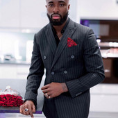 Costume pentru bărbați cu rever în dungi, smoking de nuntă, slim, pentru petrecerea de mire, pentru bal, blazer african, slim, 2 buc.