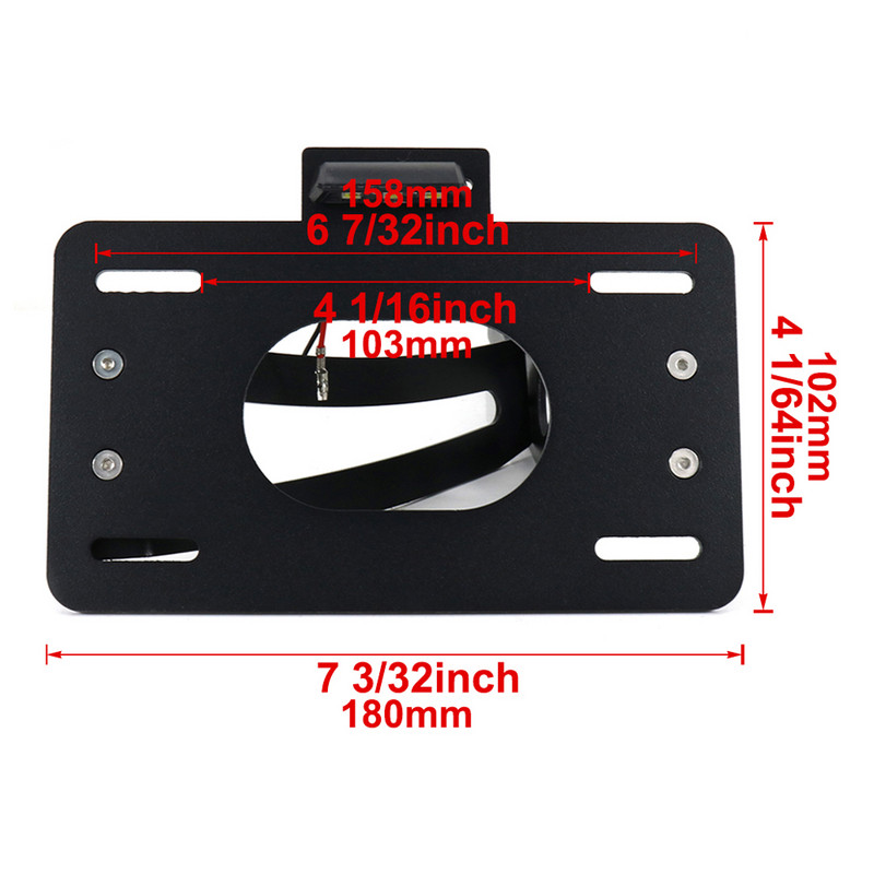 Potrivit pentru Honda Shadow VT 600 C 1988-2000 Eliminator de aripi lateral Suport plăcuță de înmatriculare cu montare laterală Suport lateral pentru plăcuță de înmatriculare