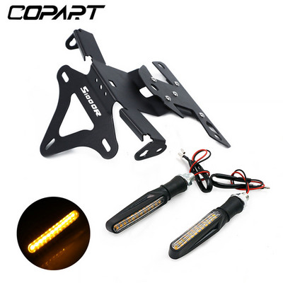 Motocicletă pentru BMW S1000R S1000 R S1000RR S 1000 RR 2010-2018 Cadru din aluminiu pentru plăcuță de înmatriculare din spate cu lumină de semnalizare