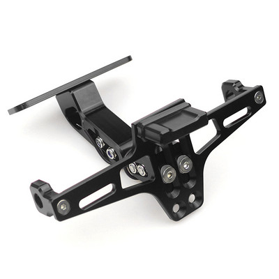 Pentru motocicleta Yamaha MT07 CB MT-03 FZ07 FZ6 FZ1 MT09 CBR600 Suport universal reglabil pentru plăcuță de înmatriculare din spate cu lumină LED