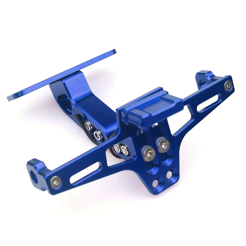 Pentru motocicleta Yamaha MT07 CB MT-03 FZ07 FZ6 FZ1 MT09 CBR600 Suport universal reglabil pentru plăcuță de înmatriculare din spate cu lumină LED