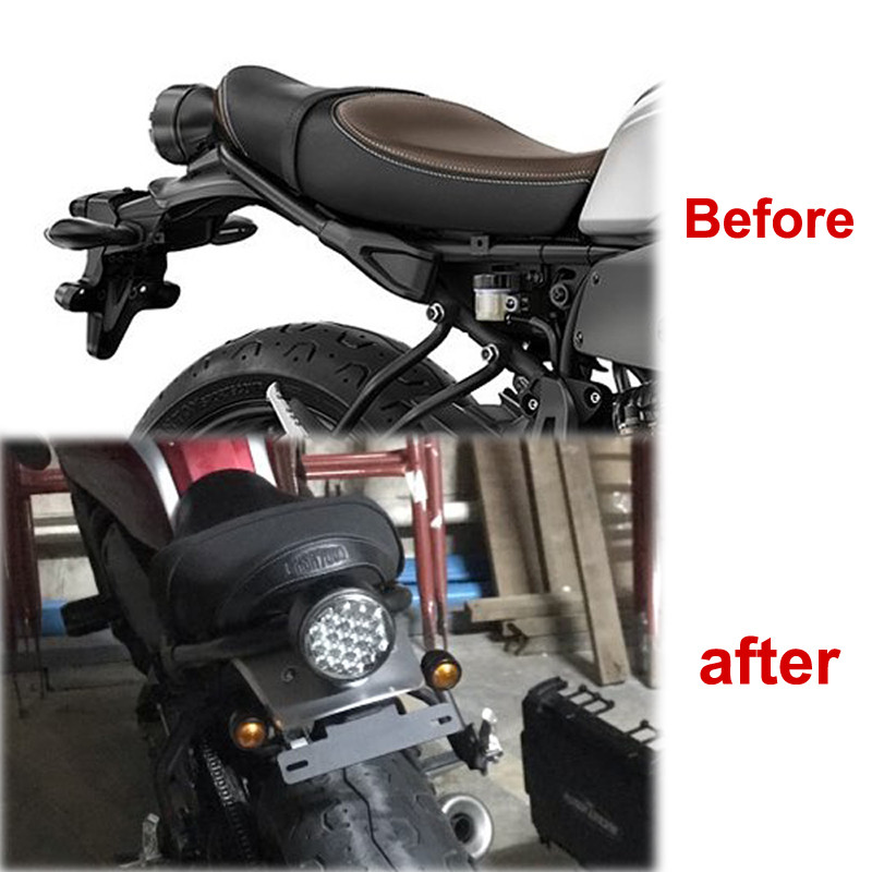 Pentru Yamaha XSR700 2015 2016 2017 2018 2019 2020 2021 2022 Kit de eliminare a aripilor de coadă Suport pentru plăcuță de înmatriculare XSR 700
