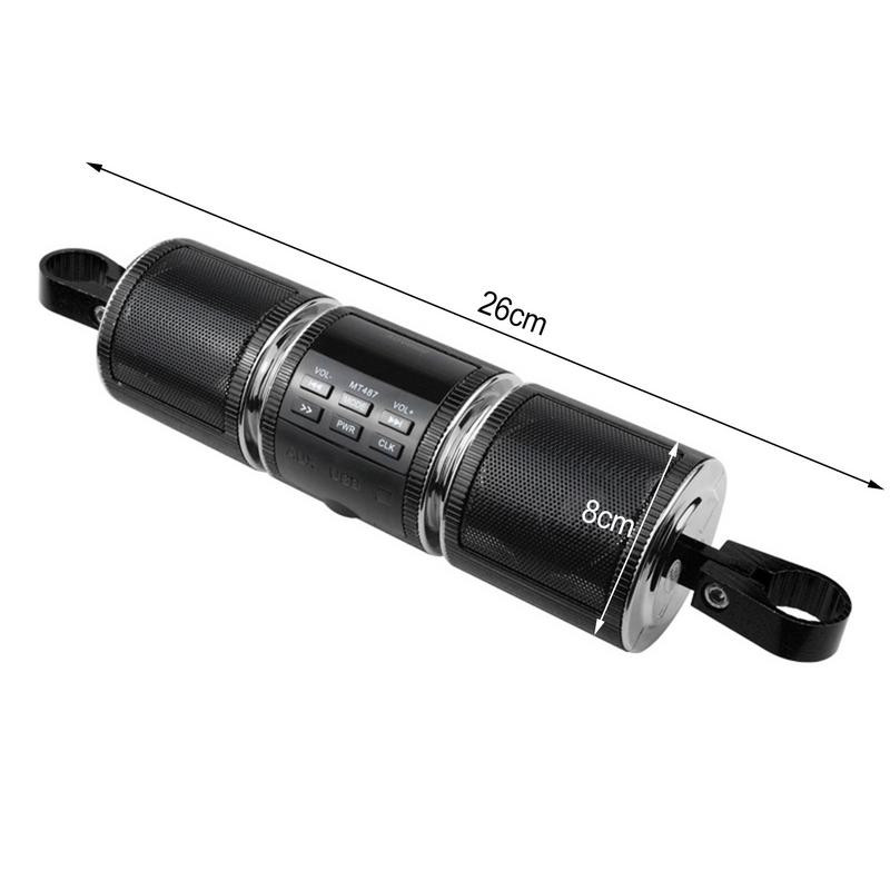Difuzor audio pentru motociclete Impermeabil Motocicletă Stereo MP3 Radio FM AUX USB Card TF Difuzoare Bluetooth duble cu afișaj