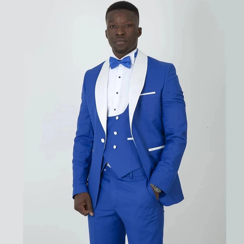 Tuxedo de mire formal pentru nuntă, slim fit, rever, costume de afaceri pentru bărbați, bal de absolvire, la comandă, blazer de modă (jachetă + vestă + pantaloni)