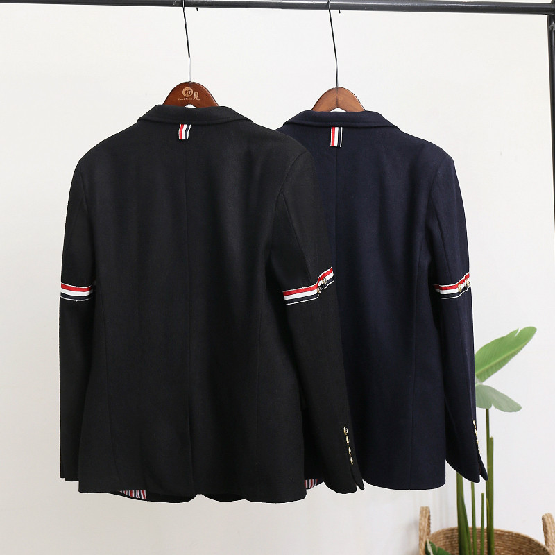 Costum de lână groasă de toamnă și iarnă Sacou de costum pentru bărbați de dimensiuni plus mari Versiune coreeană Costum TB Top din lână din două piese