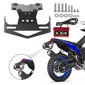Suport pentru plăcuță de înmatriculare spate motocicletă negru cu lumină spate pentru Tenere 700 2019-2021 Accesorii Motocross