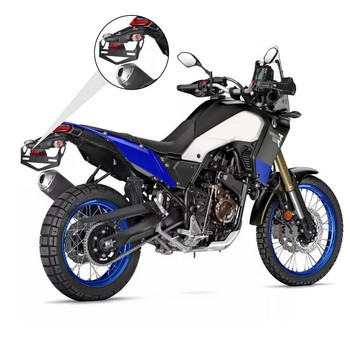 Πίσω βάση πινακίδας μοτοσυκλέτας Μαύρη με πίσω φανάρι για Tenere 700 2019-2021 Motocross Accessories
