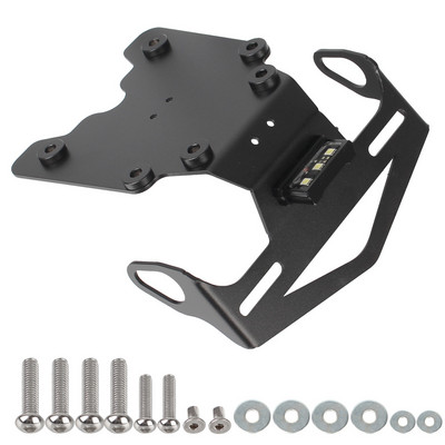 Suport pentru plăcuță de înmatriculare spate motocicletă negru cu lumină spate pentru Tenere 700 2019-2021 Accesorii Motocross