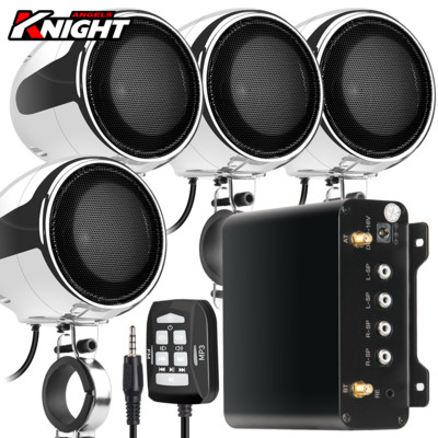 Sistem audio pentru motociclete Difuzor acustic Claxon pentru moto Sunet rezistent la apă Suport motocicletă Bluetooth, USB, AUX, Radio FM, Card SD