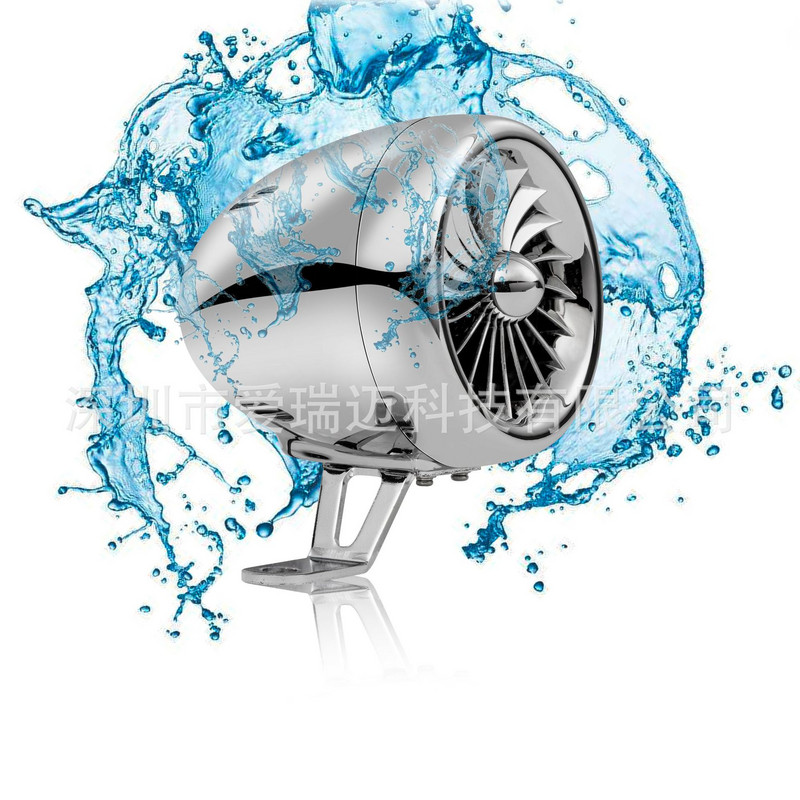 Sistem audio pentru motociclete Difuzor acustic Claxon pentru moto Sunet rezistent la apă Suport motocicletă Bluetooth, USB, AUX, Radio FM, Card SD