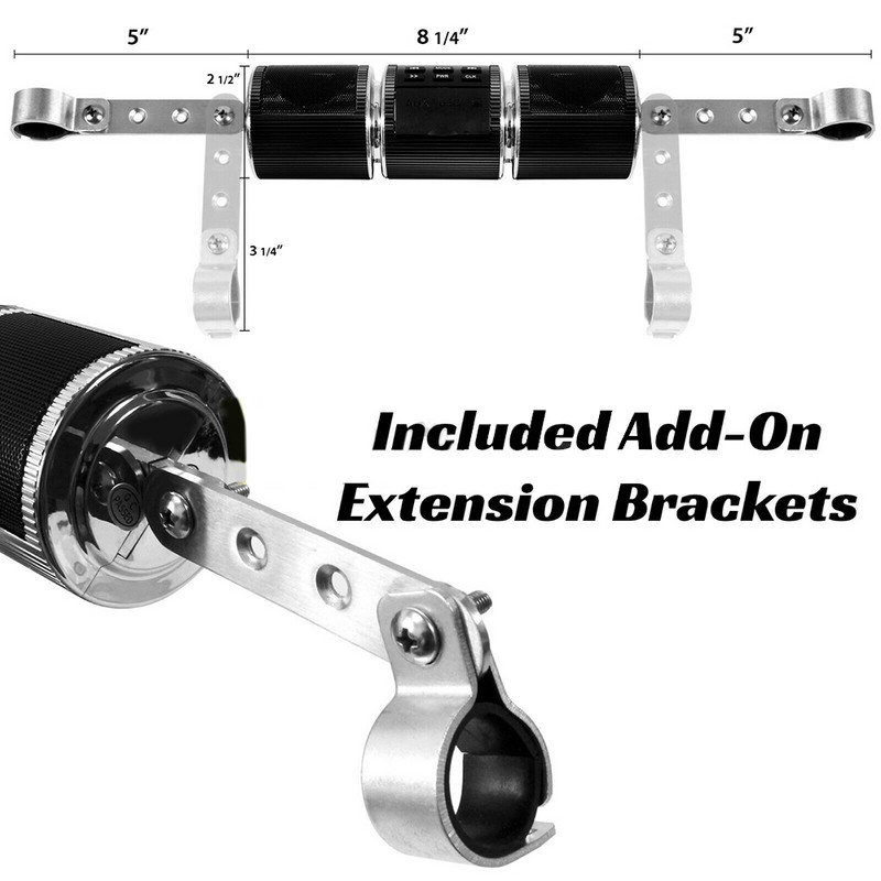 Difuzor Motocicletă Audio Stereo Bluetooth V2.1+ EDR Audio Rezistent la apă Motocicletă Stereo MP3 FM Radio Difuzor pentru Kawasaki