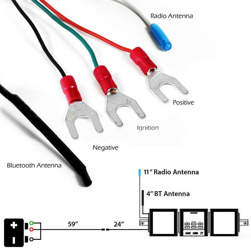 Difuzor Motocicletă Audio Stereo Bluetooth V2.1+ EDR Audio Rezistent la apă Motocicletă Stereo MP3 FM Radio Difuzor pentru Kawasaki