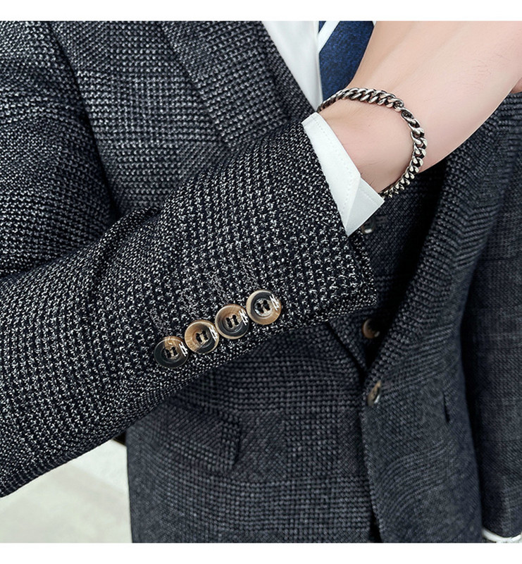 Boutique (Blazer + Vestă + Pantaloni) Stil italian Elegant Moda Business Casual Slim Gentleman Rochie Formal 3 piese Costum 2022