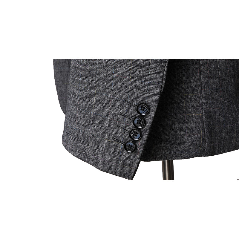 Shenrun Costume pentru bărbați, primăvară, toamnă, afaceri, formală, ocazional, costum 3 piese, subțire, petrecere, bal, modă, nuntă, mire, banchet, gri maro