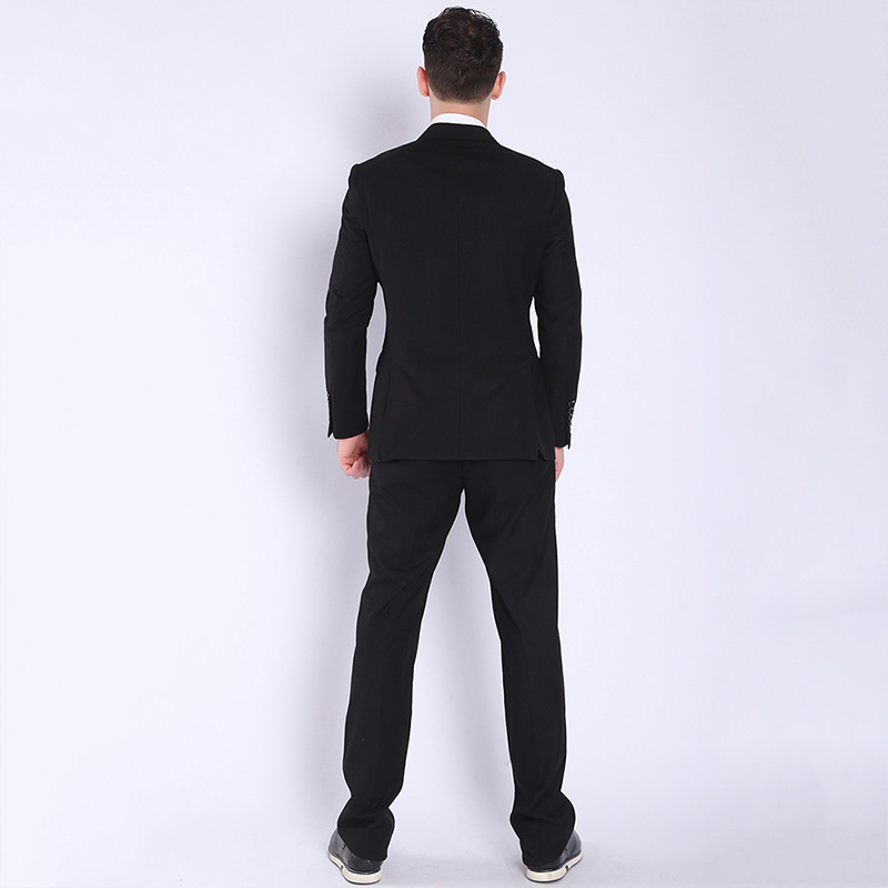 Shenrun Costume pentru bărbați la modă, negru, bleumarin, costum dublu, jachetă, pantalon, slim fit, ocazional, sacouri, pentru petrecere de afaceri, costum formal