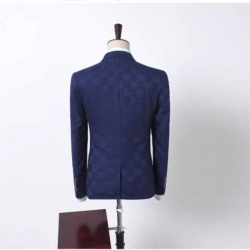 Shenrun Costume pentru bărbați în carouri Afaceri, birou, muncă, viață de zi cu zi, nuntă, mire, carouri, slim fit, formală, ocazională, petrecere, 3 piese