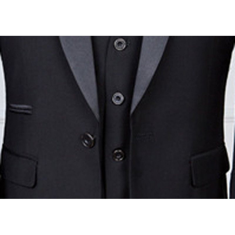 Shenrun Tuxedo pentru bărbați, slim fit, la modă, costum de nuntă, șal, rever, 3 bucăți, jachetă subțire, cu un singur piept, costum cântăreț pentru bal de absolvire