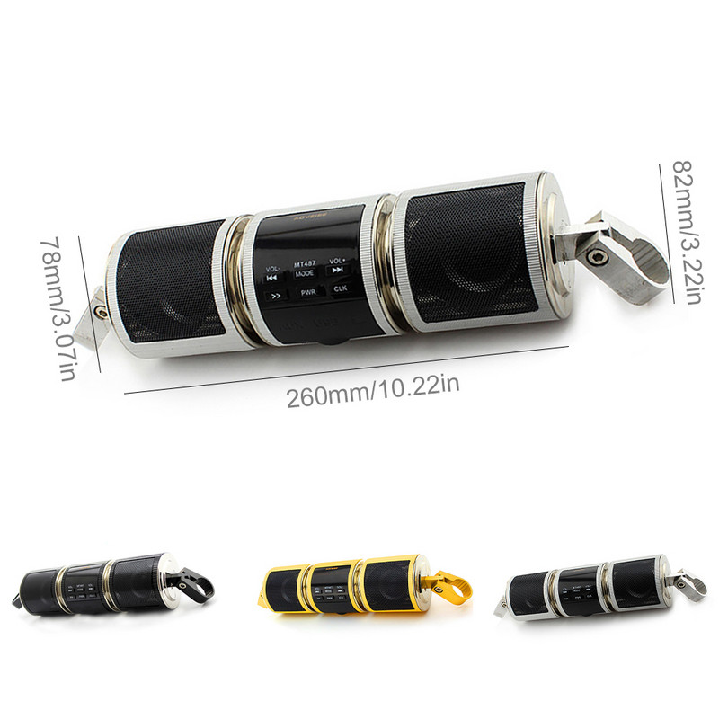 Player muzical Echipament exterior fără fir Tablete Accesorii pentru motociclete Cutie de sunet Radio 26 dB Conexiune rapidă Difuzor stereo