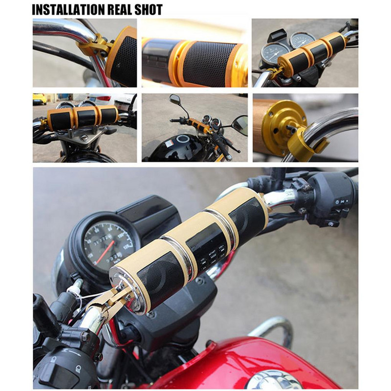 Player muzical Afișaj LED Împerechere rapidă Consumabile pentru motociclete Cutie de sunet FM încorporată Playere MP3 ușoare Difuzor stereo