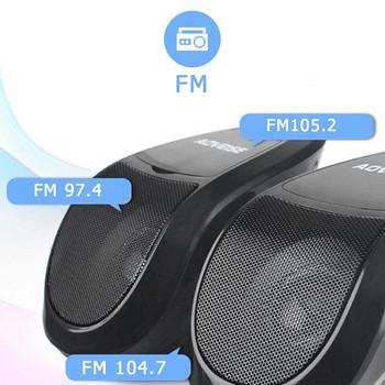 Мотоциклет Сини зъбни високоговорители Водоустойчива система за стерео аудио усилвател 12V мотоциклет MP3 усилвател за автомобилни високоговорители интегрирана машина