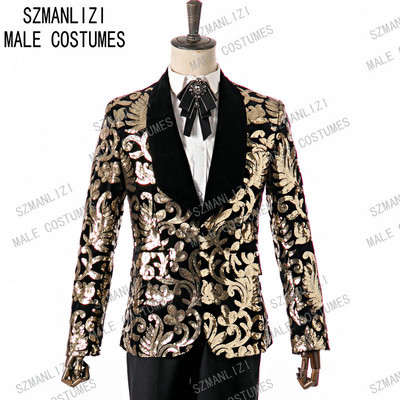 2022 Terno Masculino rochie subțire pentru bărbați violet Floral nunta formală costume pentru bărbați smoking de mire costume de bal pentru bărbați petrecere blazer pantalon
