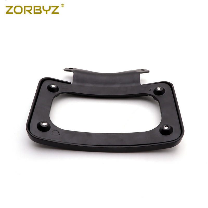 ZORBYZ Suport cadru pentru plăcuță de înmatriculare curbat negru/crom pentru Harley Street Glide FLHX Road King Road Glide Custom FLTRX 2010-2014