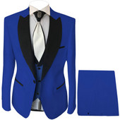 Tuxedo de mire formal pentru nuntă cu rever cu vârf slim, costume pentru bărbați, petrecere de bal, blazer la modă, 3 piese pentru bărbați (jachetă + pantaloni + vestă)