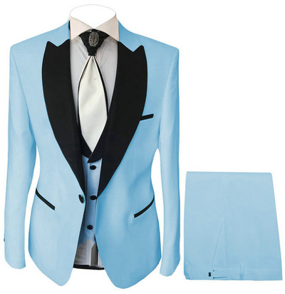 Tuxedo de mire formal pentru nuntă cu rever cu vârf slim, costume pentru bărbați, petrecere de bal, blazer la modă, 3 piese pentru bărbați (jachetă + pantaloni + vestă)